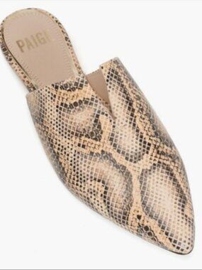 ANTHRO'S PAIGE ALIA SNAKESKIN LOOK MULE SZ 9 1/2